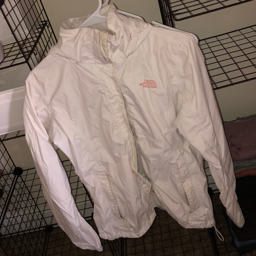 White North Face Raincoat